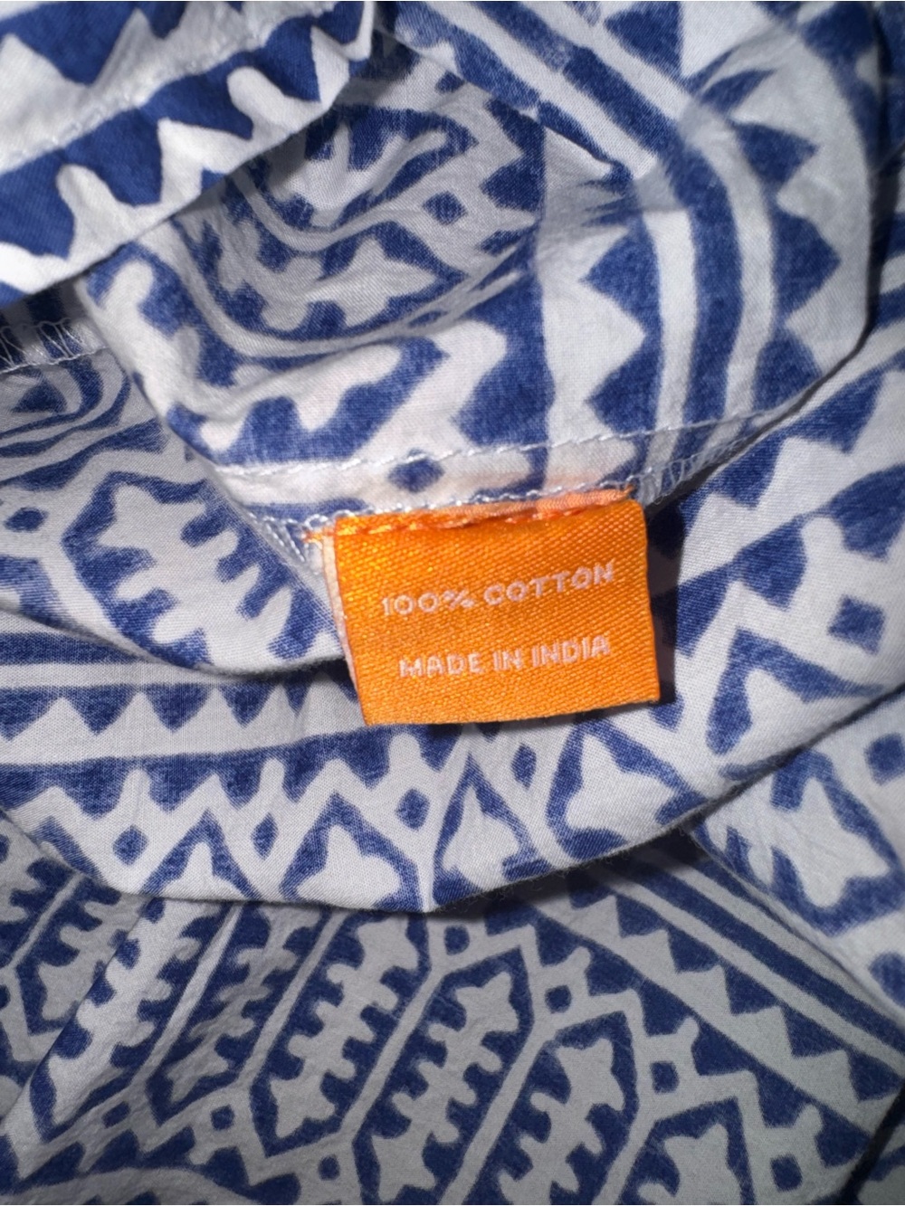 Oliphant Tie Strap Button Cotton Poplin Midi Dress in Mykonos Large - Picture 9 of 10